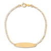 Thumbnail Image 2 of Children's Oval ID Figaro Bracelet 14K Yellow Gold 6&quot;