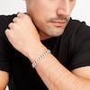 Thumbnail Image 2 of Men's Cuban Curb Chain Bracelet 2 ct tw Diamonds 10K Yellow Gold 8.5&quot;
