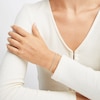 Thumbnail Image 4 of Double Rope Chain Bracelet Hollow 10K Yellow Gold 7.5&quot;