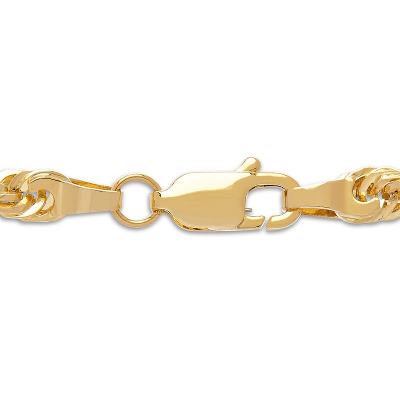 14K Real Gold Men's Gold Minimal Bracelet Black Rope Men 