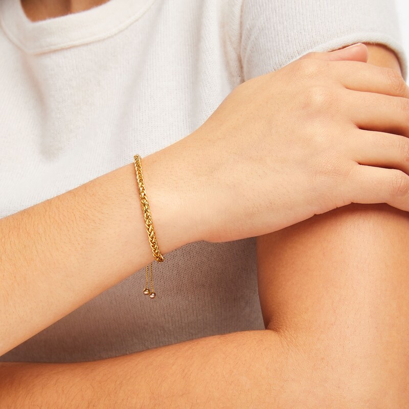 Bolo Bracelet 10K Yellow Gold 9.5"