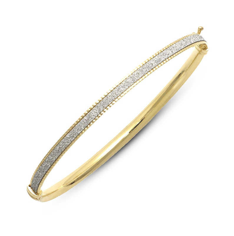 Main Image 2 of Glitter Flexible Bangle Bracelet 14K Yellow Gold