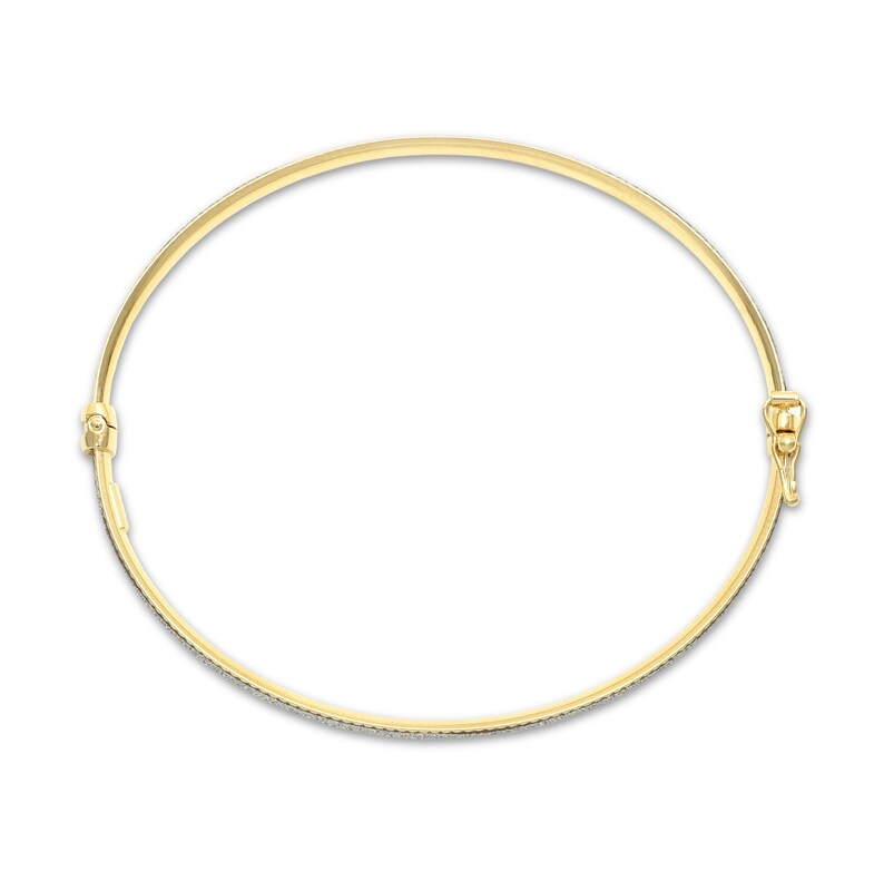 Main Image 3 of Glitter Flexible Bangle Bracelet 14K Yellow Gold