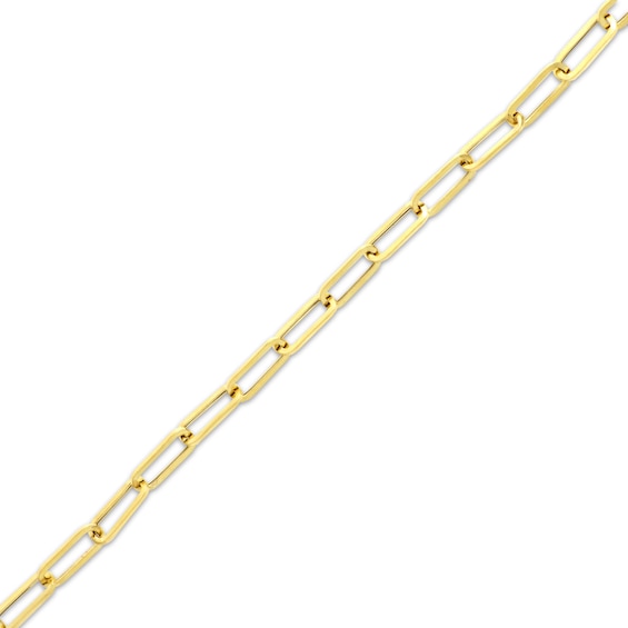 Thumbnail Image 2 of Paperclip Chain Bracelet 5.5mm Hollow 10K Yellow Gold 7.5"