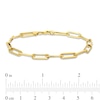 Thumbnail Image 2 of Hollow Paperclip Bracelet 10K Yellow Gold 7.5"