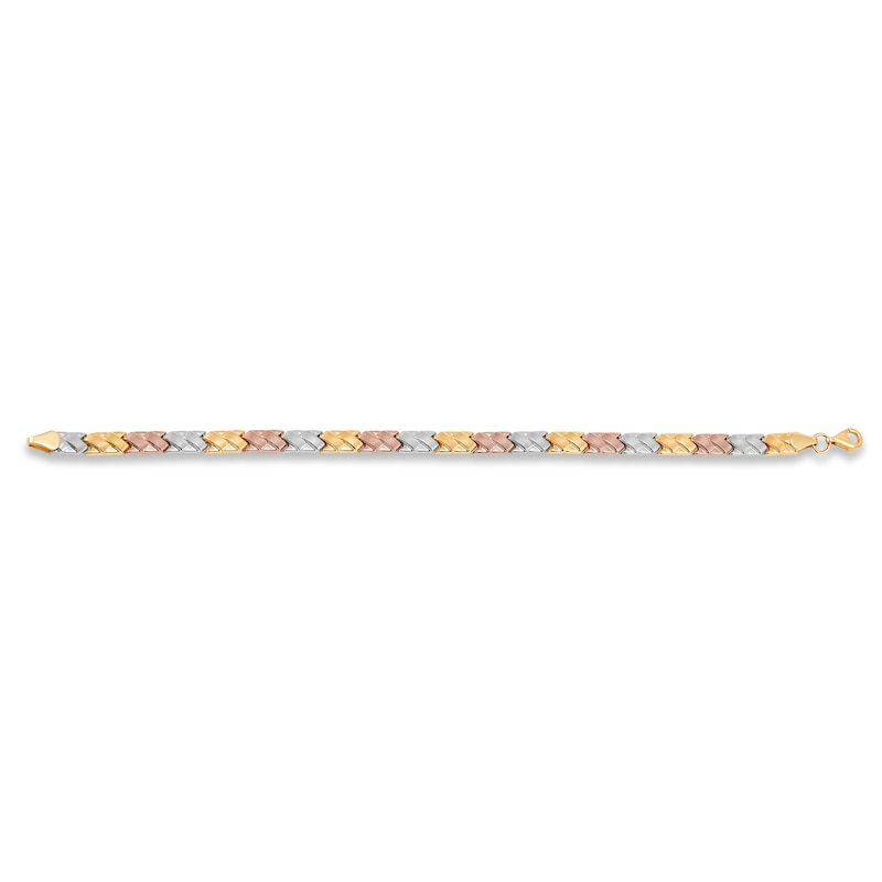 Main Image 2 of Stampato Bracelet 10K Tri-Tone Gold 7.25&quot;