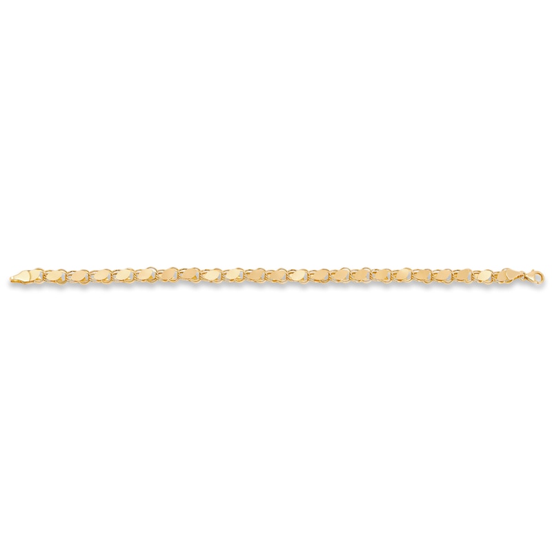 Main Image 2 of Polished Oval Link Bracelet 10K Yellow Gold 7.5&quot;