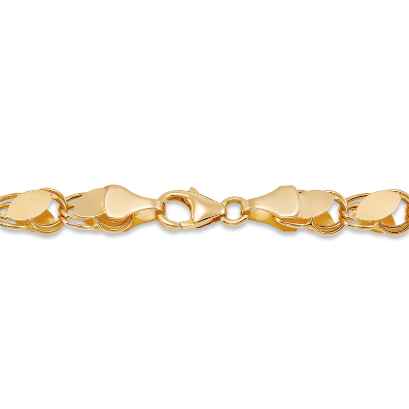 Main Image 3 of Polished Oval Link Bracelet 10K Yellow Gold 7.5&quot;