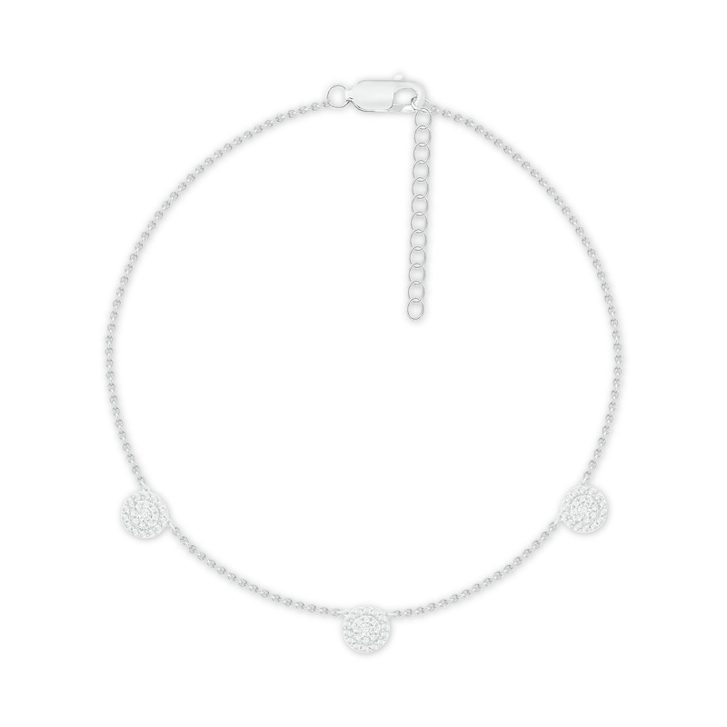 Main Image 1 of Diamond Anklet 1/10 ct tw 10K White Gold