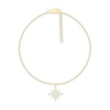 Diamond Compass Anklet 1/8 ct tw 10K Yellow Gold 9"