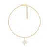Thumbnail Image 1 of Diamond Compass Anklet 1/8 ct tw 10K Yellow Gold 9&quot;