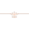 Thumbnail Image 2 of Diamond Crown Anklet 1/10 ct tw 10K Rose Gold 8.5&quot;