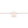 Thumbnail Image 1 of Diamond Crown Anklet 1/10 ct tw 10K Rose Gold 8.5"