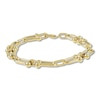Thumbnail Image 1 of Stirrup Bracelet Hollow 10K Yellow Gold 7.5&quot;