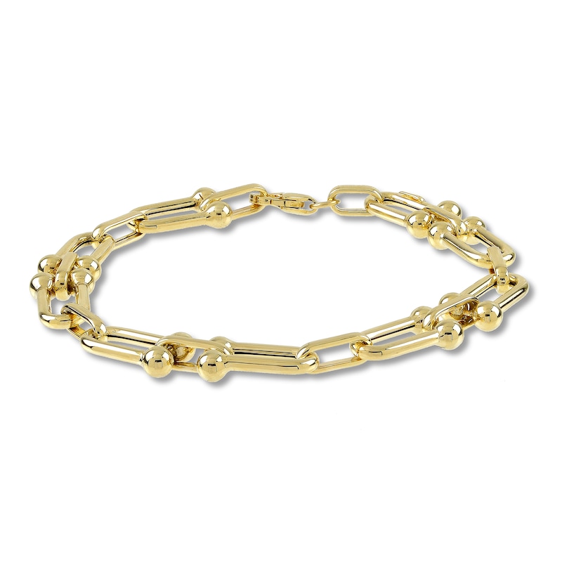 Main Image 1 of Stirrup Bracelet Hollow 10K Yellow Gold 7.5&quot;