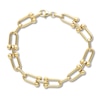 Thumbnail Image 2 of Stirrup Bracelet Hollow 10K Yellow Gold 7.5&quot;