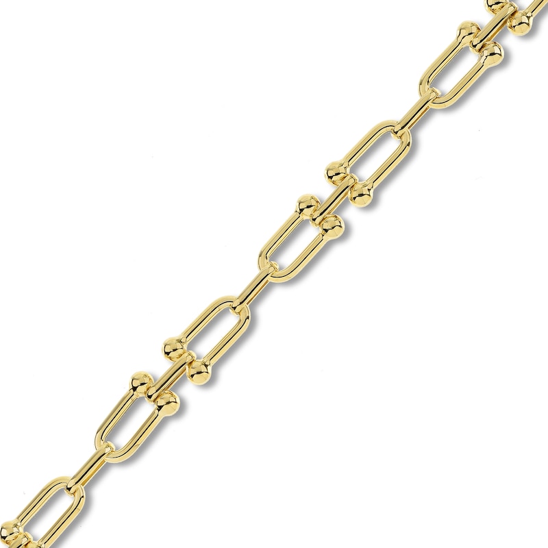 Main Image 3 of Stirrup Bracelet Hollow 10K Yellow Gold 7.5&quot;