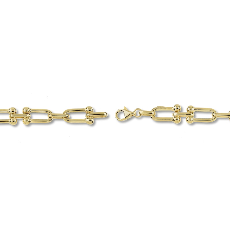 Main Image 4 of Stirrup Bracelet Hollow 10K Yellow Gold 7.5&quot;