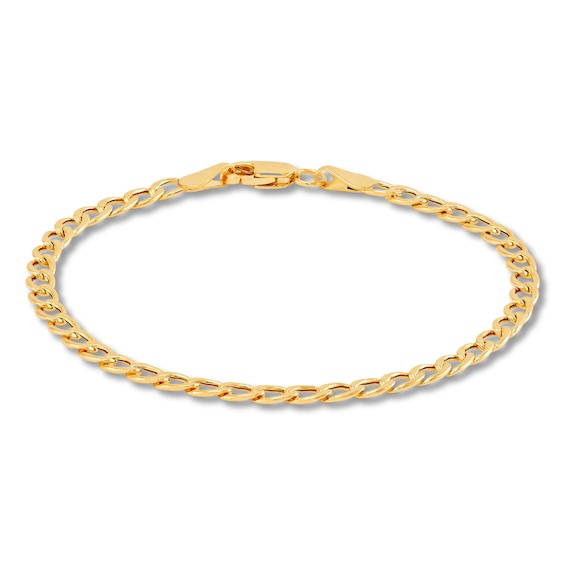 Children's Hollow Curb Link Bracelet 14K Yellow Gold 6"