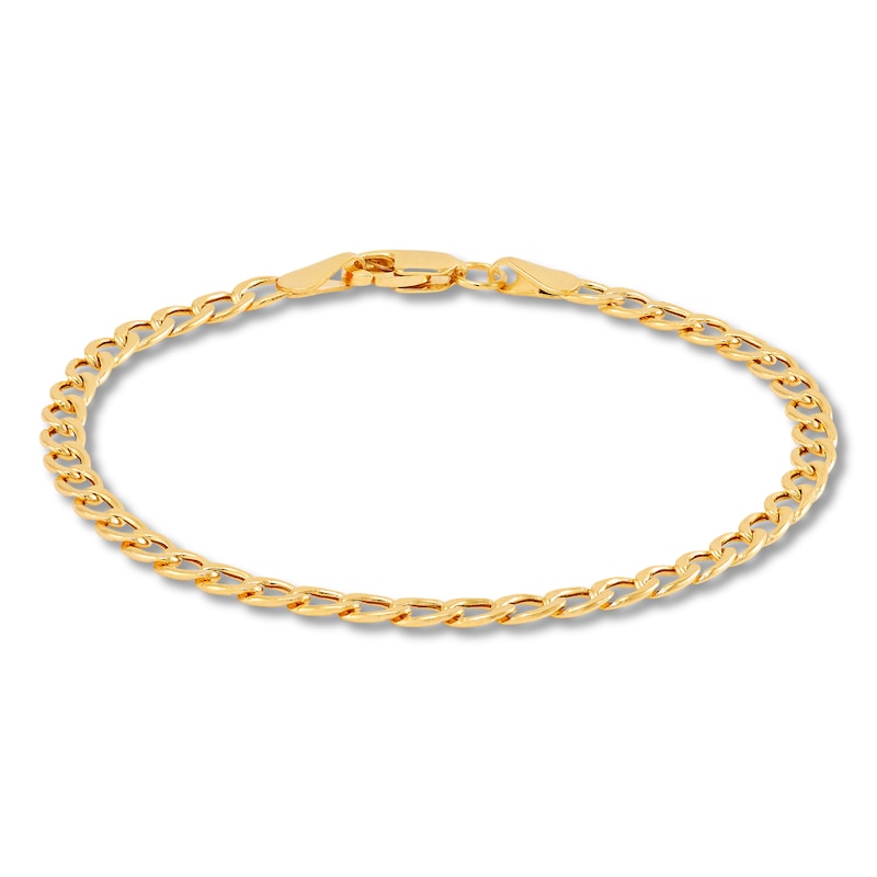 Children's Hollow Curb Link Bracelet 14K Yellow Gold 6"