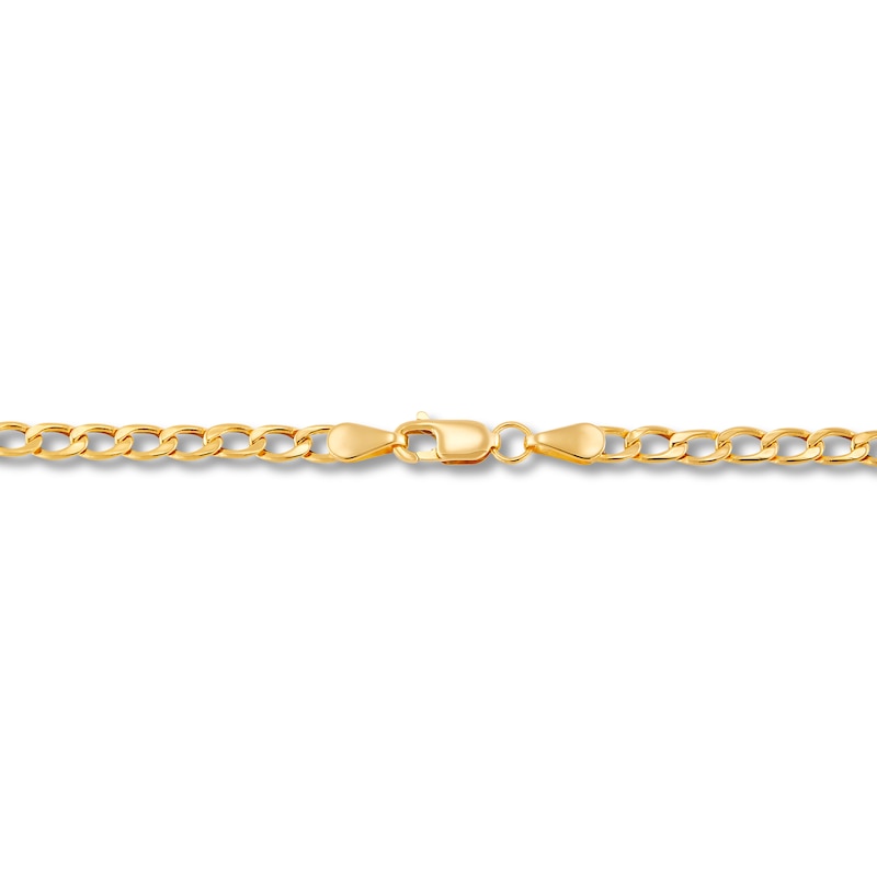Children's Hollow Curb Link Bracelet 14K Yellow Gold 6"