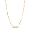 Thumbnail Image 1 of Children's Figaro Chain Necklace Hollow 14K Yellow Gold 13&quot;