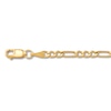 Thumbnail Image 3 of Children's Figaro Chain Necklace Hollow 14K Yellow Gold 13&quot;