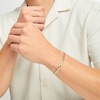 Thumbnail Image 3 of Diamond-cut Curb Chain Bracelet Solid 14K Yellow Gold 7.5&quot;
