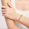 Thumbnail Image 2 of Cuban Chain Bracelet Semi-Solid 10K Yellow Gold 8.5&quot;