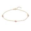 Thumbnail Image 0 of Heart Anklet 10K Two-Tone Gold 9"