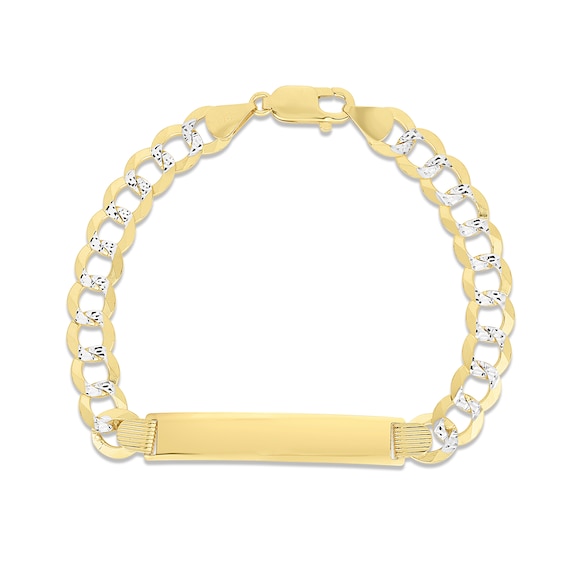 Kay Men's Curb Chain ID Bracelet 14K Two-Tone Gold 8.5"