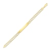 Thumbnail Image 2 of Solid Curb Chain ID Bracelet 14K Two-Tone Gold 8.5&quot;