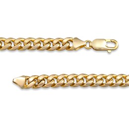 Cuban Chain Bracelet 10K Yellow Gold 7.5&quot;