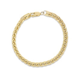 Men's Wheat Chain Bracelet 10K Yellow Gold 8.5&quot;