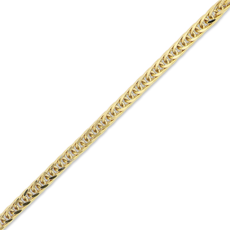 Hollow Wheat Chain Bracelet 10K Yellow Gold 8.5"