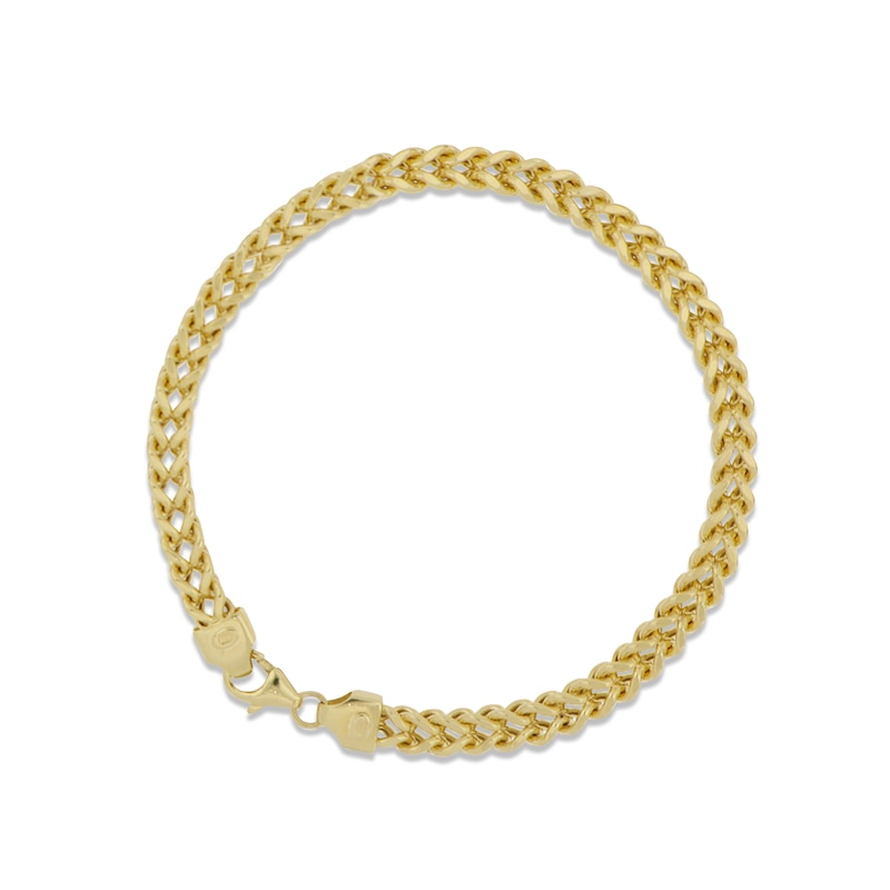 Hollow Franco Chain Bracelet 14K Yellow Gold 8.5