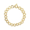 Thumbnail Image 1 of Hammered Circle Bracelet 10K Yellow Gold 7.5&quot;