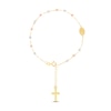 Thumbnail Image 2 of Beaded Rosary Bracelet 14K Tri-Tone Gold 6.5&quot;