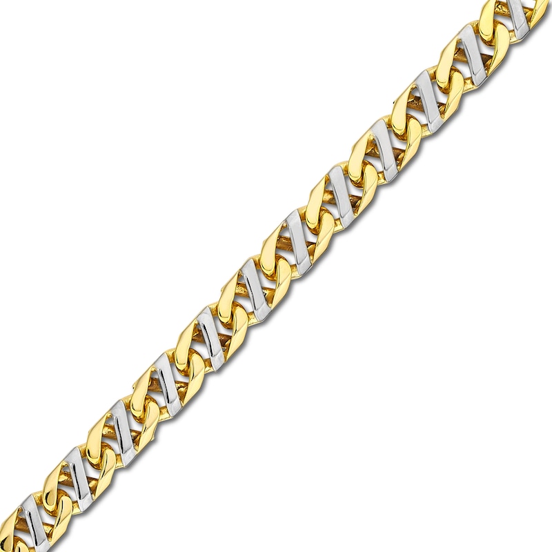 Main Image 1 of Mariner Chain Bracelet Hollow 10K Two-Tone Gold 8.5&quot;