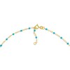 Thumbnail Image 3 of Blue Enamel Disc Curb Chain Bracelet 14K Yellow Gold 7.5&quot;