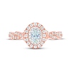 Thumbnail Image 6 of THE LEO First Light Diamond Oval & Round-Cut Twist Engagement Ring 3/4 ct tw 14K Two-Tone Gold