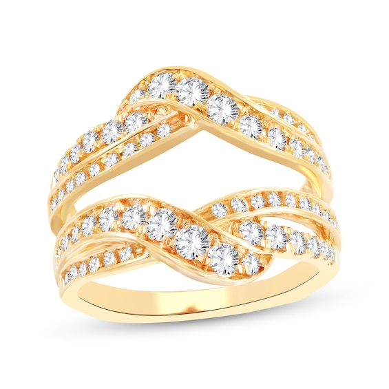 Diamond Twist Enhancer Ring 1 ct tw 14K Yellow Gold