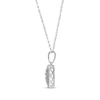 Thumbnail Image 2 of Diamond Cushion Frame Necklace 1/5 ct tw Sterling Silver 18"