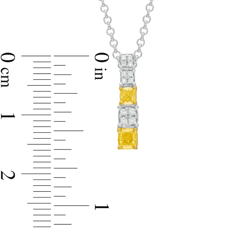 Main Image 2 of Le Vian Sunny Yellow Diamond Necklace 3/8 ct tw 14K Two-Tone Gold 19&quot;