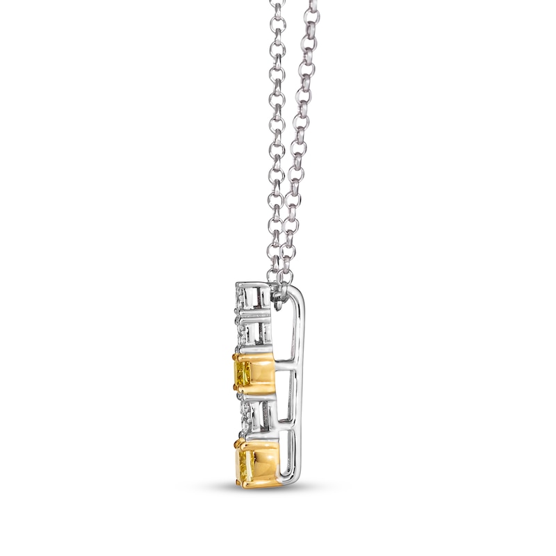 Main Image 3 of Le Vian Sunny Yellow Diamond Necklace 3/8 ct tw 14K Two-Tone Gold 19&quot;