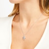 Thumbnail Image 1 of Disney Treasures Coco Black & White Diamond Sugar Skull Necklace 1/15 ct tw Sterling Silver 17"