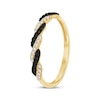 Thumbnail Image 2 of Now + Forever Round-Cut Black & White Diamond Anniversary Band 1/5 ct tw 10K Yellow Gold