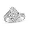 Emerald-Cut Diamond Engagement Ring 3/4 ct tw 14K White Gold