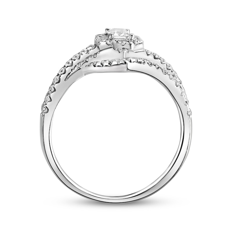 Emerald-Cut Diamond Engagement Ring 3/4 ct tw 14K White Gold