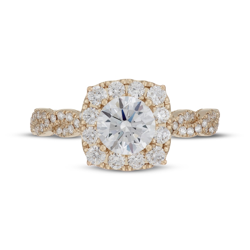 Main Image 3 of Neil Lane Artistry Round-Cut Lab-Grown Diamond Engagement Ring 1-3/4 ct tw 14K Yellow Gold